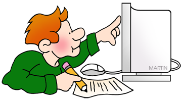 student at computer 